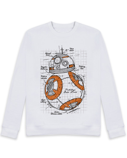 Sweat Unisexe projet droid: orange