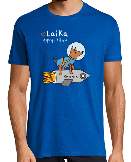 Image of laika - man, short manga , royal blue, extra quality