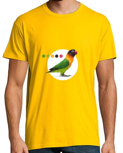 Image of minimalist agapornis t shirt man
