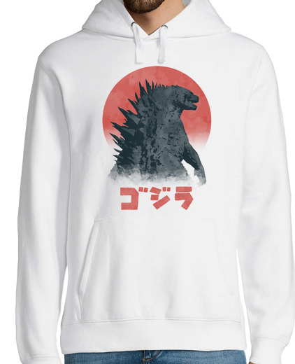 Sweat-shirt À Capuche Pour Homme aquarelle Kaiju