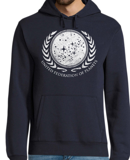 Sweat-shirt À Capuche Pour Homme emblème de la galaxie - édition argenté