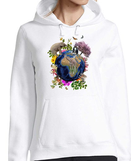 Sweat-shirt À Capuche Pour Femme terre Mère