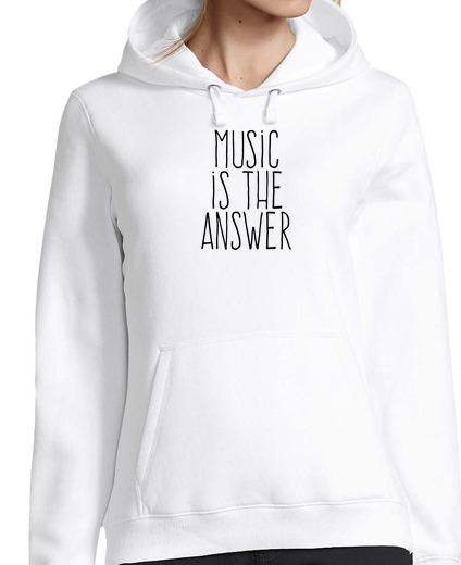 Sweat-shirt À Capuche Pour Femme la musique est la réponse