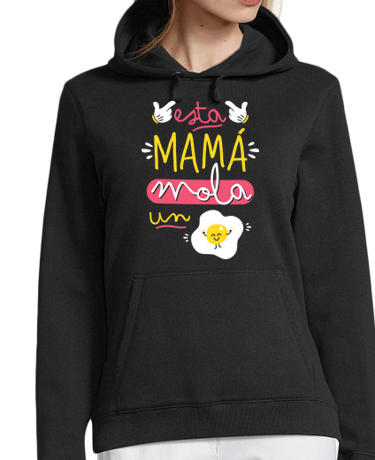 Sweat-shirt À Capuche Pour Femme cette maman mola un oeuf