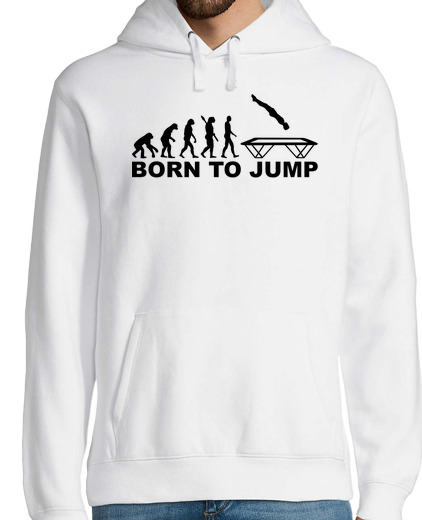 Sweat-shirt À Capuche Pour Homme évolution né pour sauter trampoline