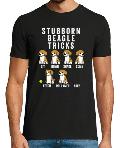 Image of stubborn dog beagle tricks