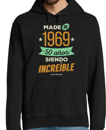 Sweat-shirt À Capuche Pour Homme fait en 1969 50 ans étant incroyable