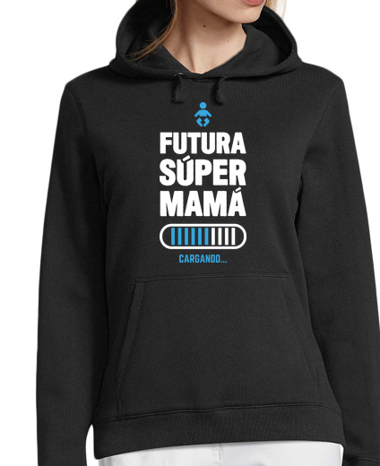 Sweat-shirt À Capuche Pour Femme future super maman