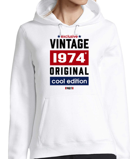 Sweat-shirt À Capuche Pour Femme millésime 1974