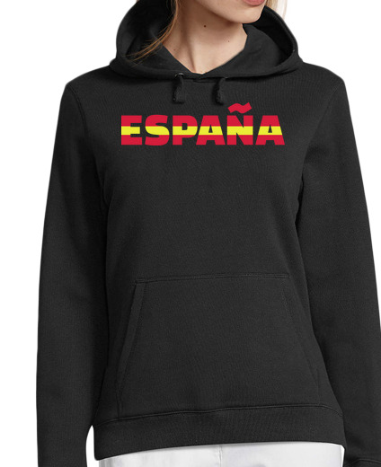 Sweat-shirt À Capuche Pour Femme drapeau espagne