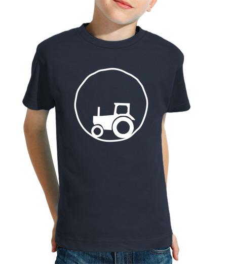 Camiseta niños Yo para ser feliz quiero un tractor!