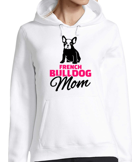 Sweat-shirt À Capuche Pour Femme maman bulldog français