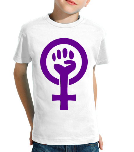 Tee Shirt Pour Enfant Manche Courte symbole féministe (violet)