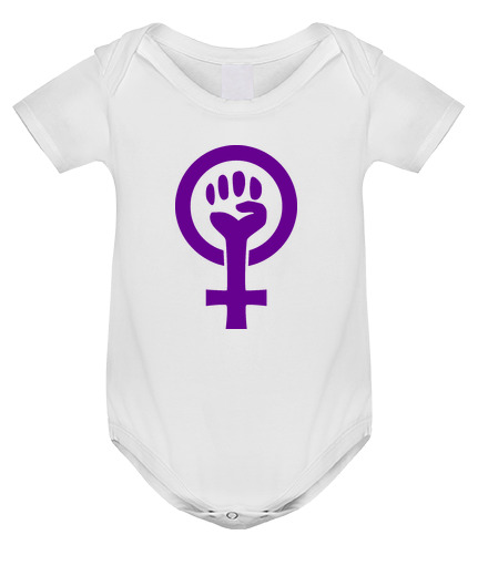 Body Bébé symbole féministe (violet)