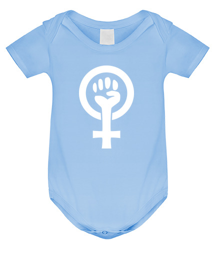 Body Bébé symbole féministe (blanc)