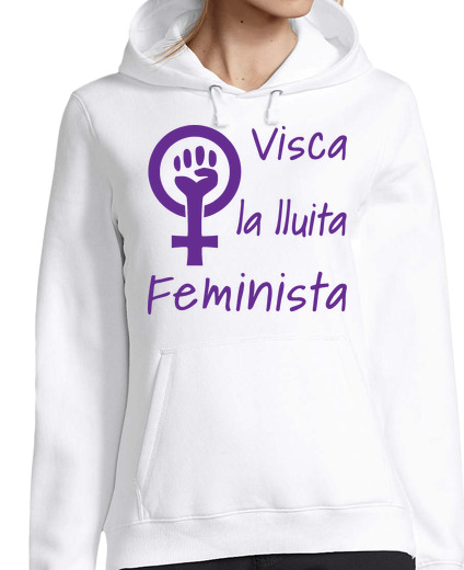 Sweat-shirt À Capuche Pour Femme voir la pluie féministe (violet)