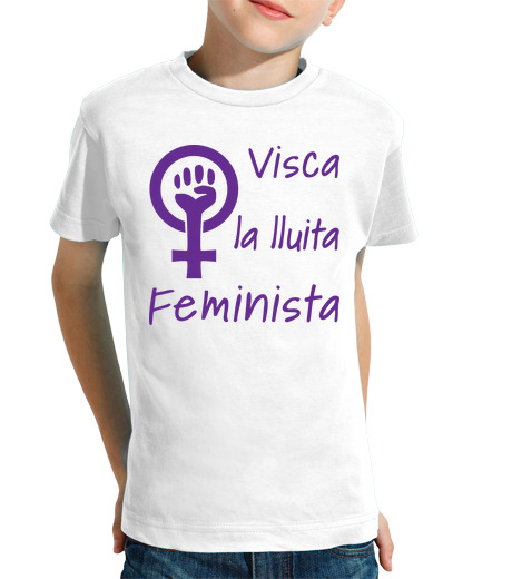 Tee Shirt Pour Enfant Manche Courte voir la pluie féministe (violet)