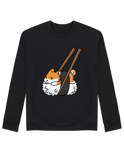 Sweat Unisexe chien shiba inu sushi