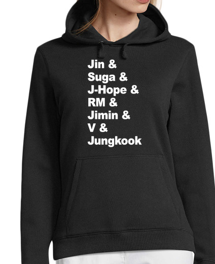 Sweat-shirt À Capuche Pour Femme noms bts