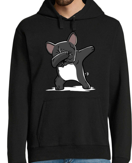 Sweat-shirt À Capuche Pour Homme tamponnez le chien bulldog français!