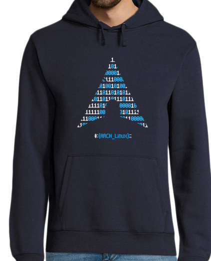 Sweat-shirt À Capuche Pour Homme arcade linux blanche