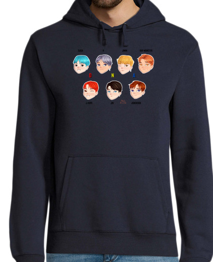 Sweat-shirt À Capuche Pour Homme bts adn love son chibi