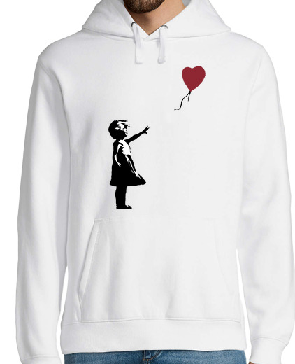 Sweat-shirt À Capuche Pour Homme fille avec b tous oon (Banksy)