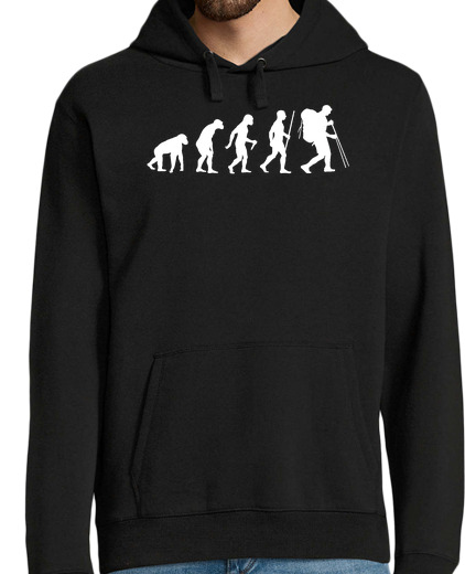 Sweat-shirt À Capuche Pour Homme étape de l39évolution de la montagne