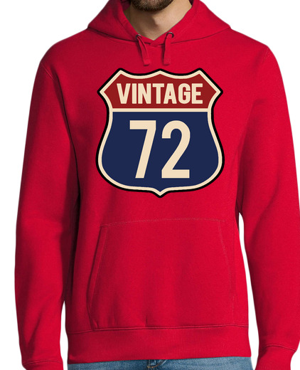 Sweat-shirt À Capuche Pour Homme Vintage 1972