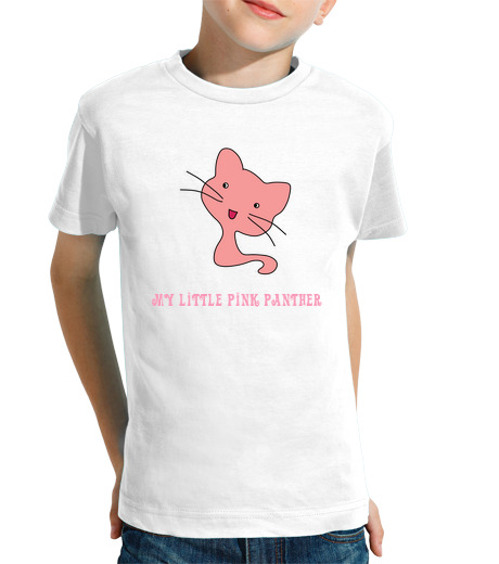 Tee Shirt Pour Enfant Manche Courte petite panthère rose