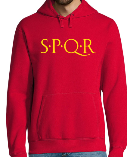 Sweat-shirt À Capuche Pour Homme Spqr d39or