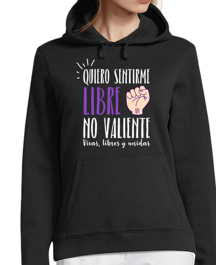 Sweat-shirt À Capuche Pour Femme Je veux me sentir libre