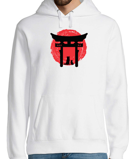 Sweat-shirt À Capuche Pour Homme Akita Shiba Torii