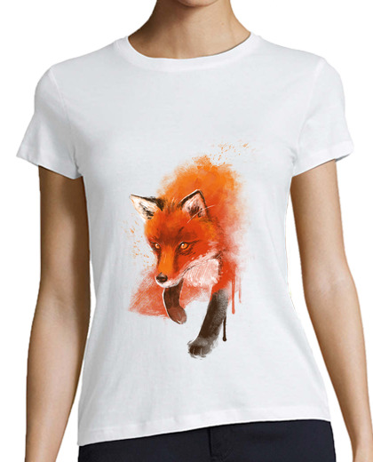 Image of fox ink illustration - watercolor animal