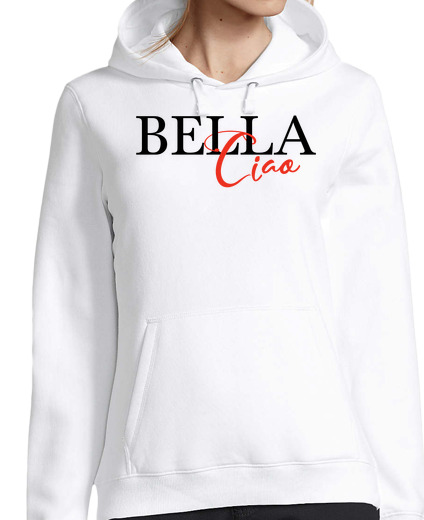 Sweat-shirt À Capuche Pour Femme Belle Ciao