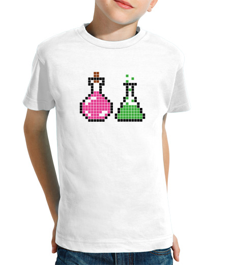 Tee Shirt Pour Enfant Manche Courte potions magiques de pixel