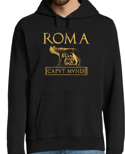 Sweat-shirt À Capuche Pour Homme roma caput mundi