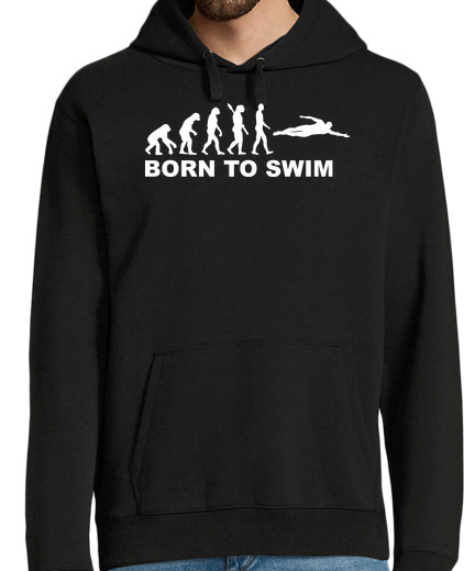 Sweat-shirt À Capuche Pour Homme évolution de la natation