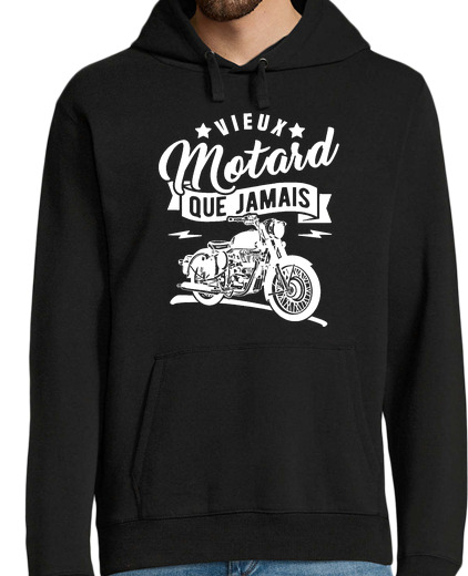 Sweat-shirt À Capuche Pour Homme Vieux motard que jamais