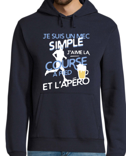 Sweat-shirt À Capuche Pour Homme Un mec simple - Course à pied