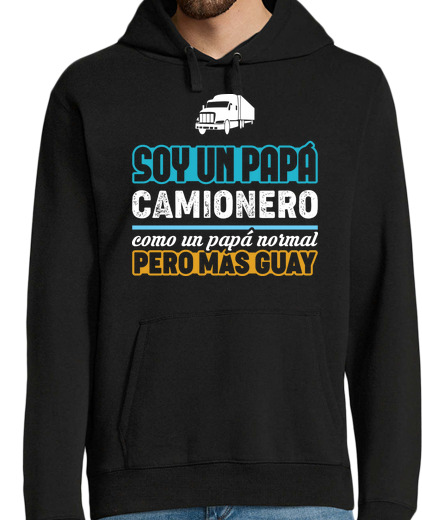 Sweat-shirt À Capuche Pour Homme camionneur papa v2