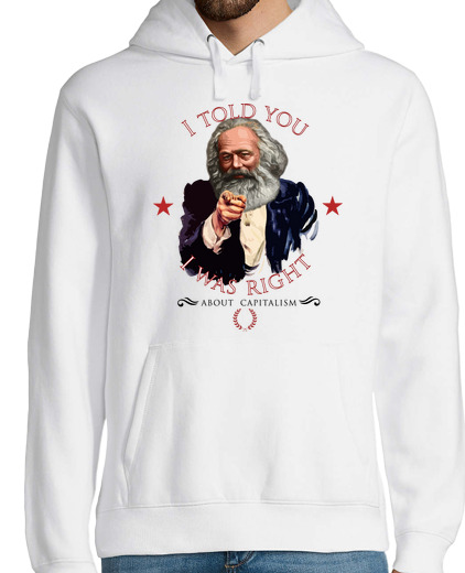 Sweat-shirt À Capuche Pour Homme Karl Marx avait raison xd