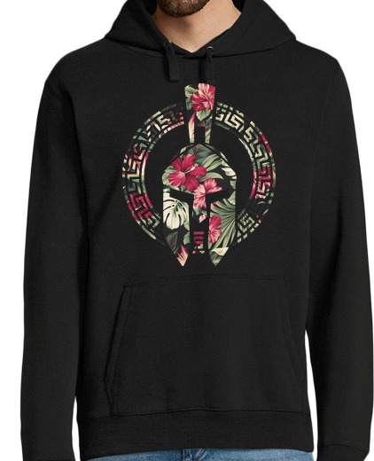 Sudadera Con Capucha Para Hombre Spartan flowers laTostadora