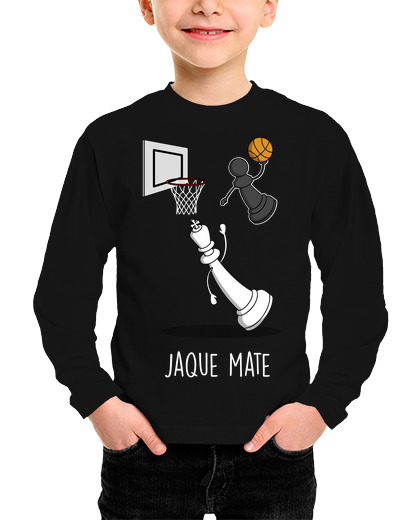 Camiseta Niño Manga Larga Jaque Mate Black laTostadora