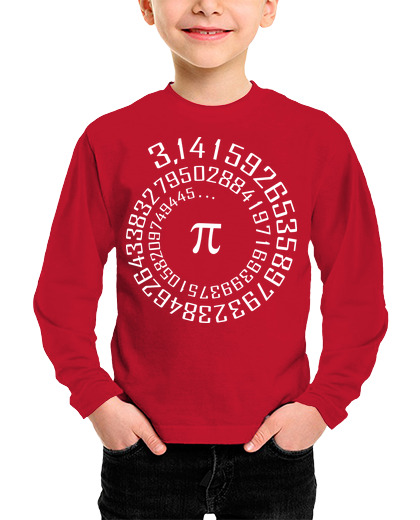 Camiseta Niño Manga Larga número Pi - maths laTostadora