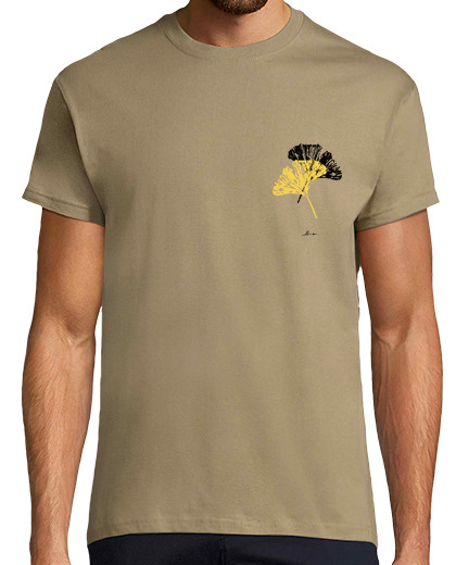 Image of ginkgo biloba man, short manga , khaki, extra quality