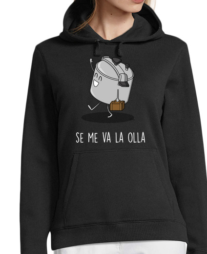 Sweat-shirt À Capuche Pour Femme mon pot devient noir