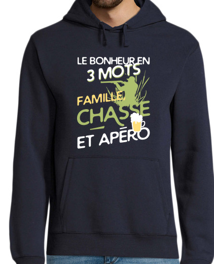 Sweat-shirt À Capuche Pour Homme Famille - chasse - apéro