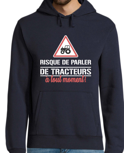 Sweat-shirt À Capuche Pour Homme Risque de parler de tracteurs