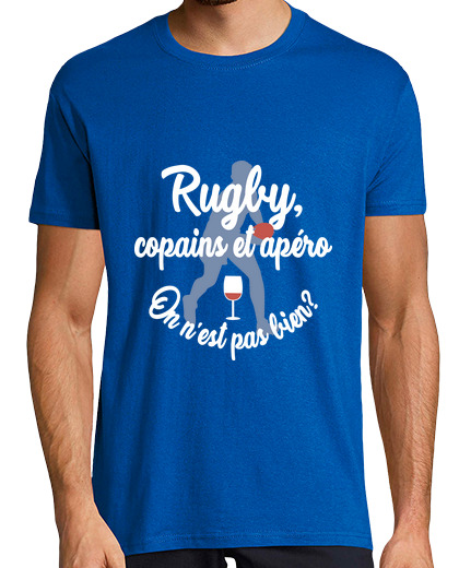 Image of rugby friends and aperitif